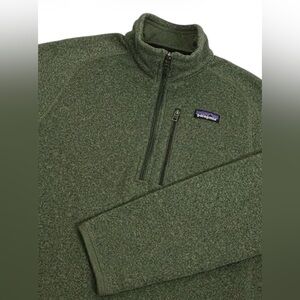 Patagonia Better Sweater 1/4-Zip Fleece Mens Small Green Long Sleeve Mock Neck